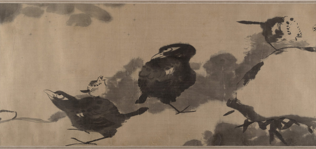荷花禽鳥圖